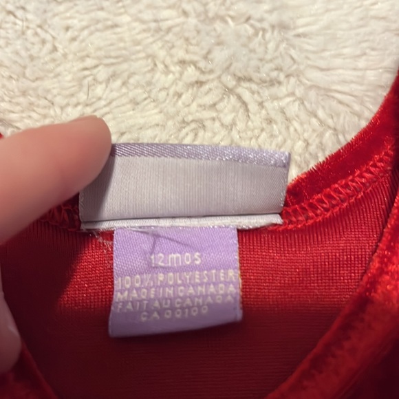 (2 for $10) velvet red Christmas dress - Picture 4 of 5